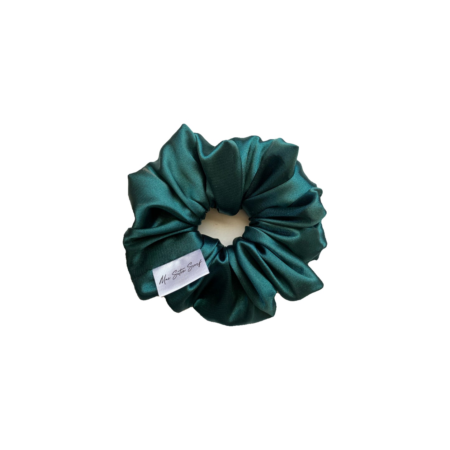 Emerald Green Standard Satin Scrunchie