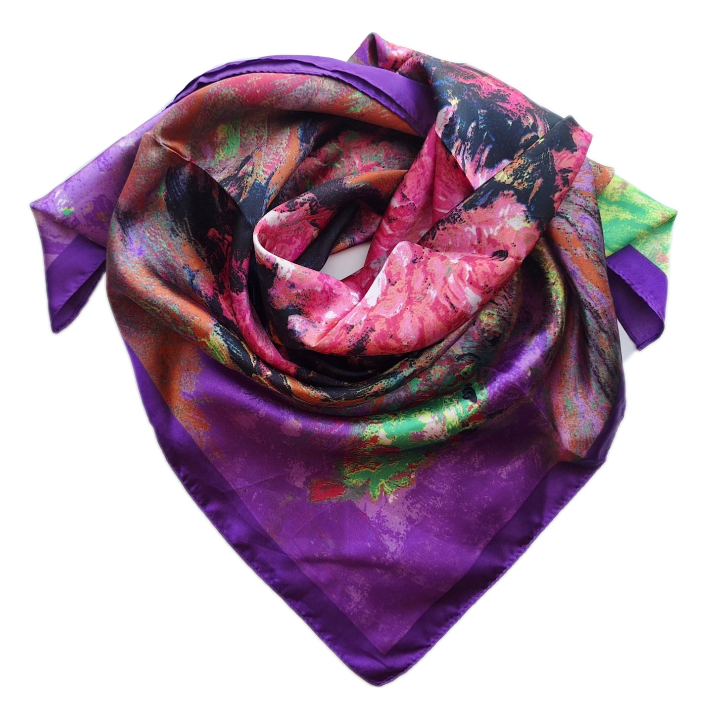 Perfect Purple Satin Scarf