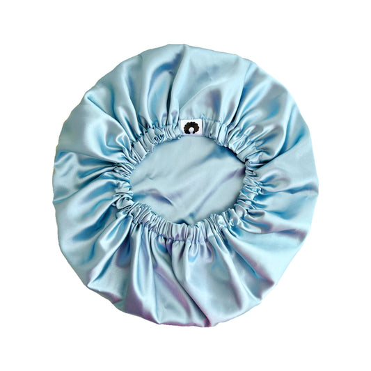 True Blue Satin Bonnet