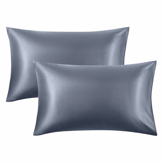 Pillowcase Set in Charcoal Blue (Grey)